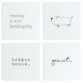 Onderzetters wandtegels 10 x 10 cm set van 4