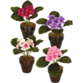 Kunstplant in pot Kaaps viooltje 16 cm 4 assorti