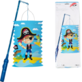 Lampion met licht piraat op batterij blauw 40 cm
