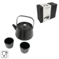 Brabantia thee ketel met kopjes gietijzer 800 ml set van 3
