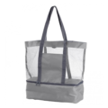 Strandtas met koelcompartiment grijs 53 cm