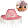 Ginger Ray cowboyhoed Bride roze glitter