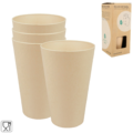 Zuperzozial beker Reload-Cup beige 400 ml set van 4