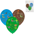 Amscan ballonnen Dino stickers 35 cm set van 3