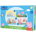 Paw Patrol/ Peppa Pig 4 in 1 Puzzel 30 cm 5 assorti