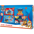Paw Patrol/ Peppa Pig 4 in 1 Puzzel 30 cm 5 assorti