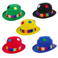 Party bolhoed Clown met stippen 5 assorti