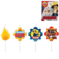 Brandweerman Sam kaarsen 6 cm 4 stuks