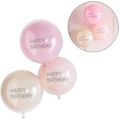 Ginger Ray Ballons Happy Birthday rosa 3er-Set