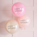 Ginger Ray Ballons Happy Birthday rosa 3er-Set