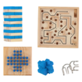 Puzzle-Spiele-Set 5-in-1 Holz 81-teilig