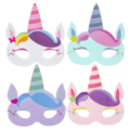 Foammasker eenhoorn 18,5 cm 4 assorti