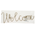 Wanddecoratie letters Welcome metaal  goudkleurig 29,5 cm