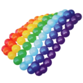 Amscan DIY ballonnen regenboog 13 cm 77 stuks