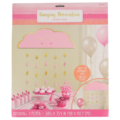 Deurgordijn babyshower roze/goudkleurig 193 cm