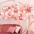 Ginger Ray ballonnen boog kit Bride to Be roze/wit 65 stuks