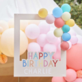 Ginger Ray photobooth met ballonnen Happy Birthday 72 cm