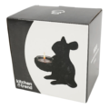 Teelichthalter Maus schwarz 12,5 cm