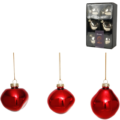 Xmas by Moos kerstballen rood 6 cm 6 stuks