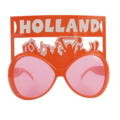 Zonnebril met supporters en banner oranje 18 cm