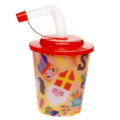 3D beker met rietje Sinterklaas 250 ml
