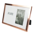 Fotolijst 2 fotos passe-partout rose goudkleurig 10 x 15 cm