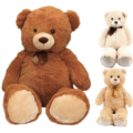 Teddybeer knuffel met strik XL 90 cm 3 assorti