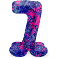 Folat folieballon staand 7 Paint splash 41 cm