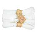 Take a Plaid servetten met ring jute natural 40 x 40 cm set van 4