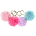 Sleutelhanger fluffy 6 cm 4 assorti