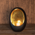 Countryfield Theelichthouder Eggy XL mat zwart 43,5 cm