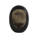 Countryfield Theelichthouder Eggy M mat zwart/messingkleurig 28,5 cm