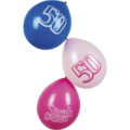 Luftballons 50 Jahre Sarah 6er
