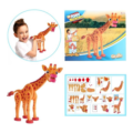 3D foam knutselpuzzel dier Giraffe 104 delig