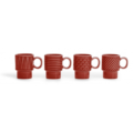 Sagaform  espressokopjes rood 100ml set van 4