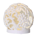 Sneeuwbol Frost LED op batterij wit glitter 13 cm