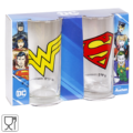DC glazen Wonder Woman & Superman Design 270 ml set van 2