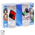 DC glazen Harley Quinn & Joker 270 ml set van 2