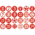 Adventskalender cadeauset DIY rood 26 cm