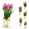 Kunstblumen Tulpen in Geschenkverpackung 23 cm 6 sortiert