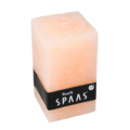 (R) Spaas stompkaars Rustic vierkant zalm 7 x 13 cm