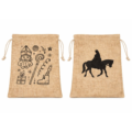 Geschenktas Sinterklaas jute zak 20 x 25 cm 2 assorti set van 3