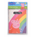 Amscan traktatie zakjes Peppa Pig 23,5 x 16 cm set van 8