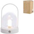 Light & Living tafellamp Yeremi LED oplaadbaar transparant creme 19 cm