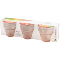 Pasabahce ijscoupe glas roze 245 ml set van 3