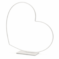 Decoratie Hart Frame liggend wit 58 cm