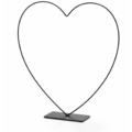 Decoratie Hart Frame zwart 58 cm