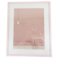 Fotolijst met passe-partout roze 30 x 40 cm