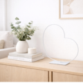 Dekoration Herz Rahmen liegend weiss 30 cm