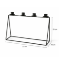 Kandelaar Modern frame zwart 32 cm